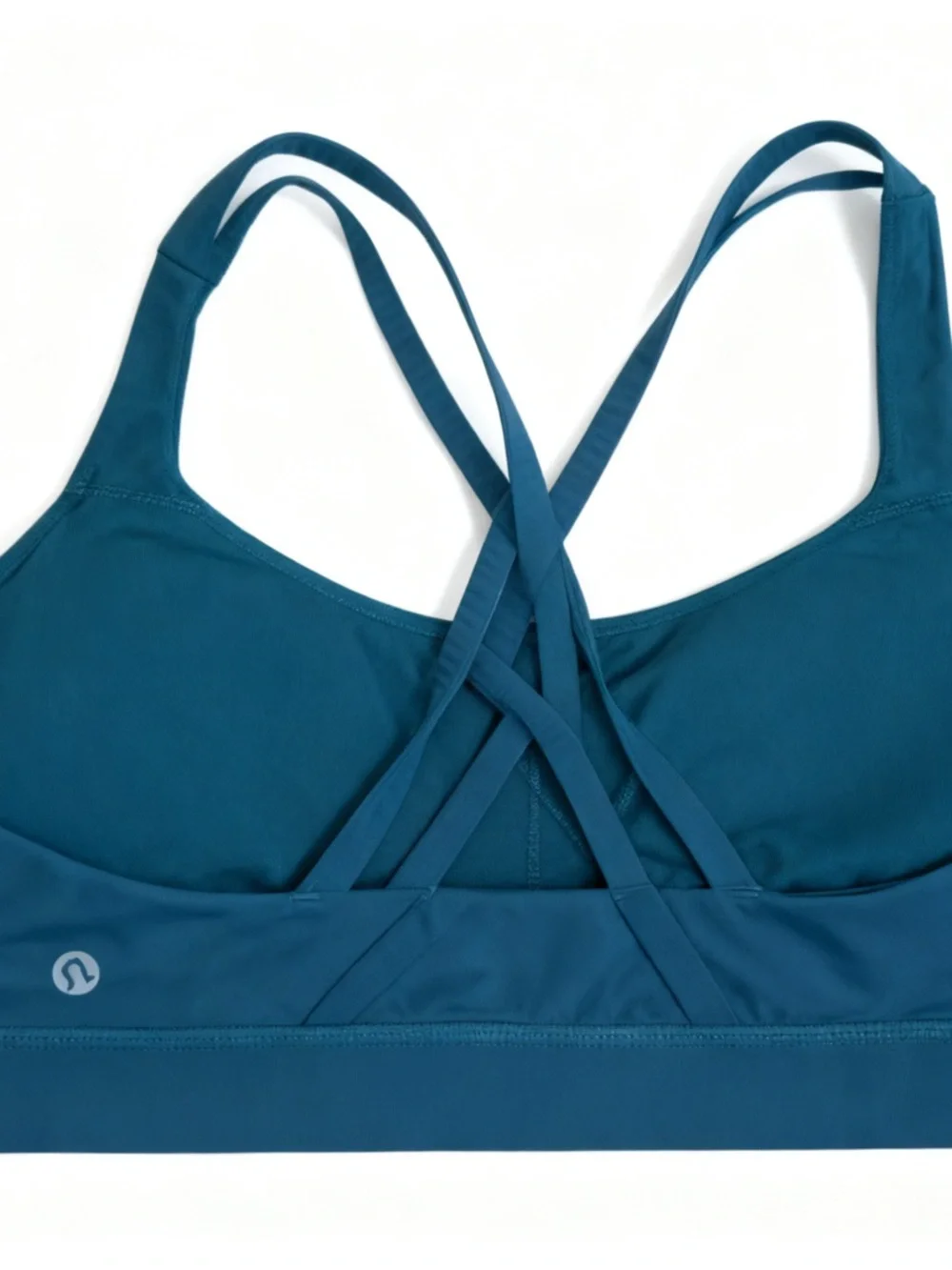 Lululemon Energy Bra Teal Criss Cross Back Medium Support Size 10